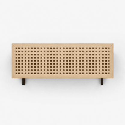 Lattice Oak Console - FURNIBLE.