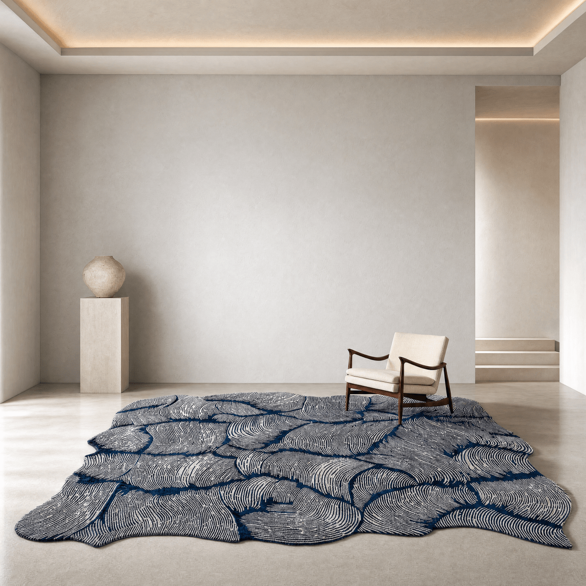 Layered Leaf Tufted Rug - FURNIBLE.