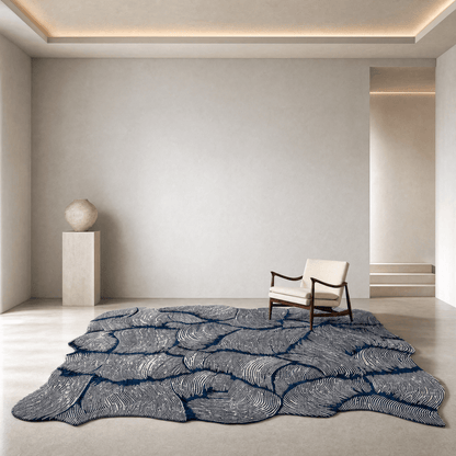 Layered Leaf Tufted Rug - FURNIBLE.