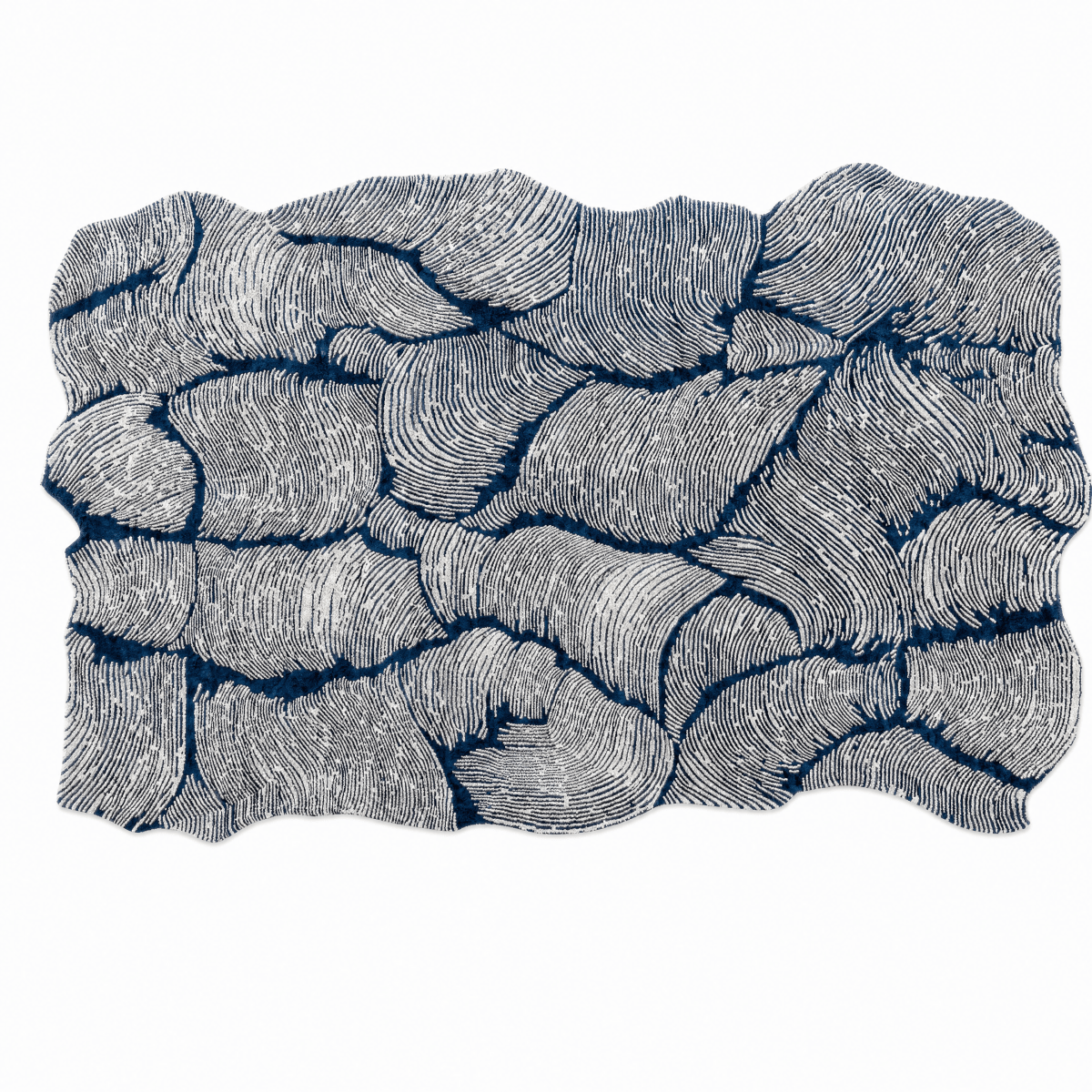 Layered Leaf Tufted Rug - FURNIBLE.