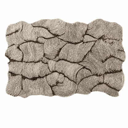 Layered Leaf Tufted Rug - FURNIBLE.