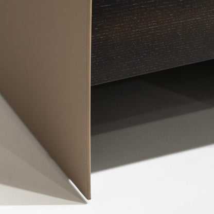 Leather Wrapped Nightstand - FURNIBLE.