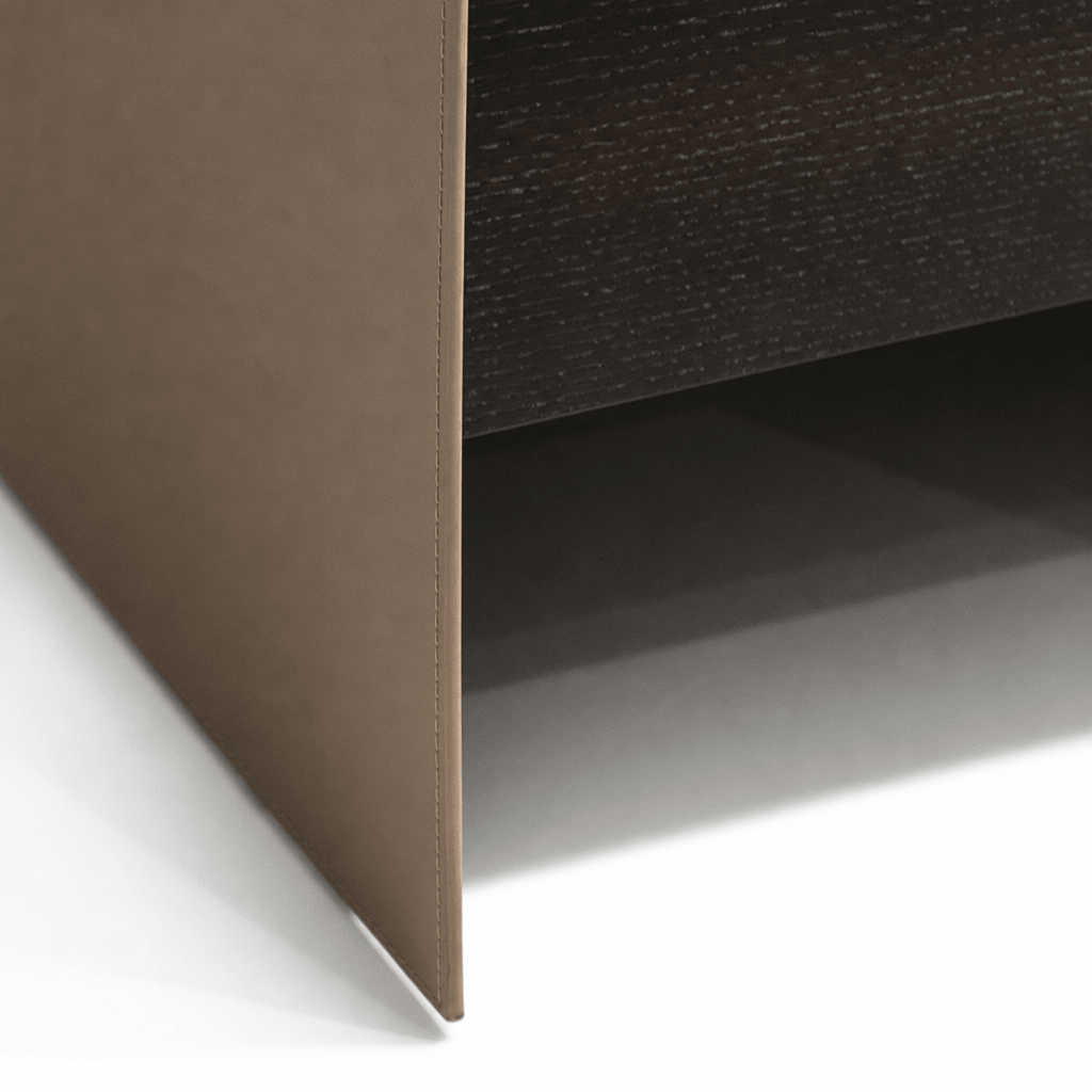 Leather Wrapped Nightstand - FURNIBLE.