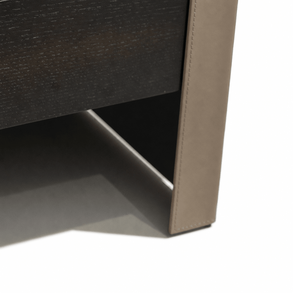 Leather Wrapped Nightstand - FURNIBLE.