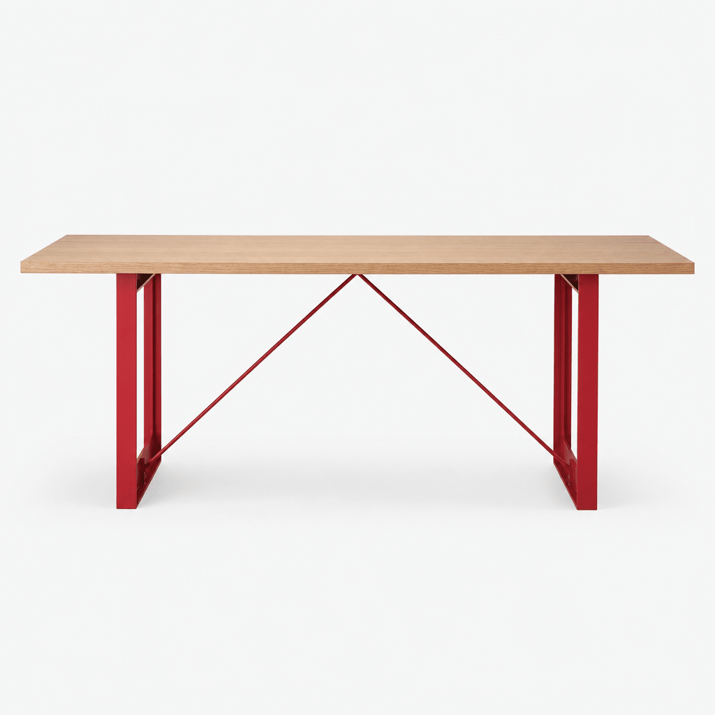 Linea Red Dining Table - FURNIBLE.