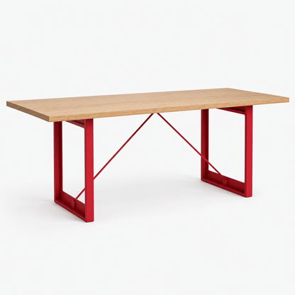 Linea Red Dining Table - FURNIBLE.