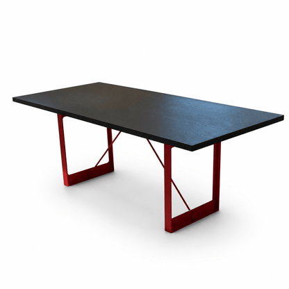 Linear Contrast Dining Table - FURNIBLE.