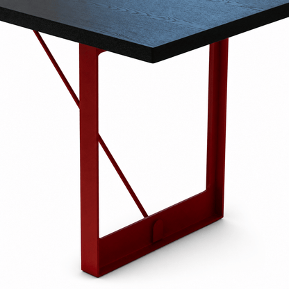 Linear Contrast Dining Table - FURNIBLE.