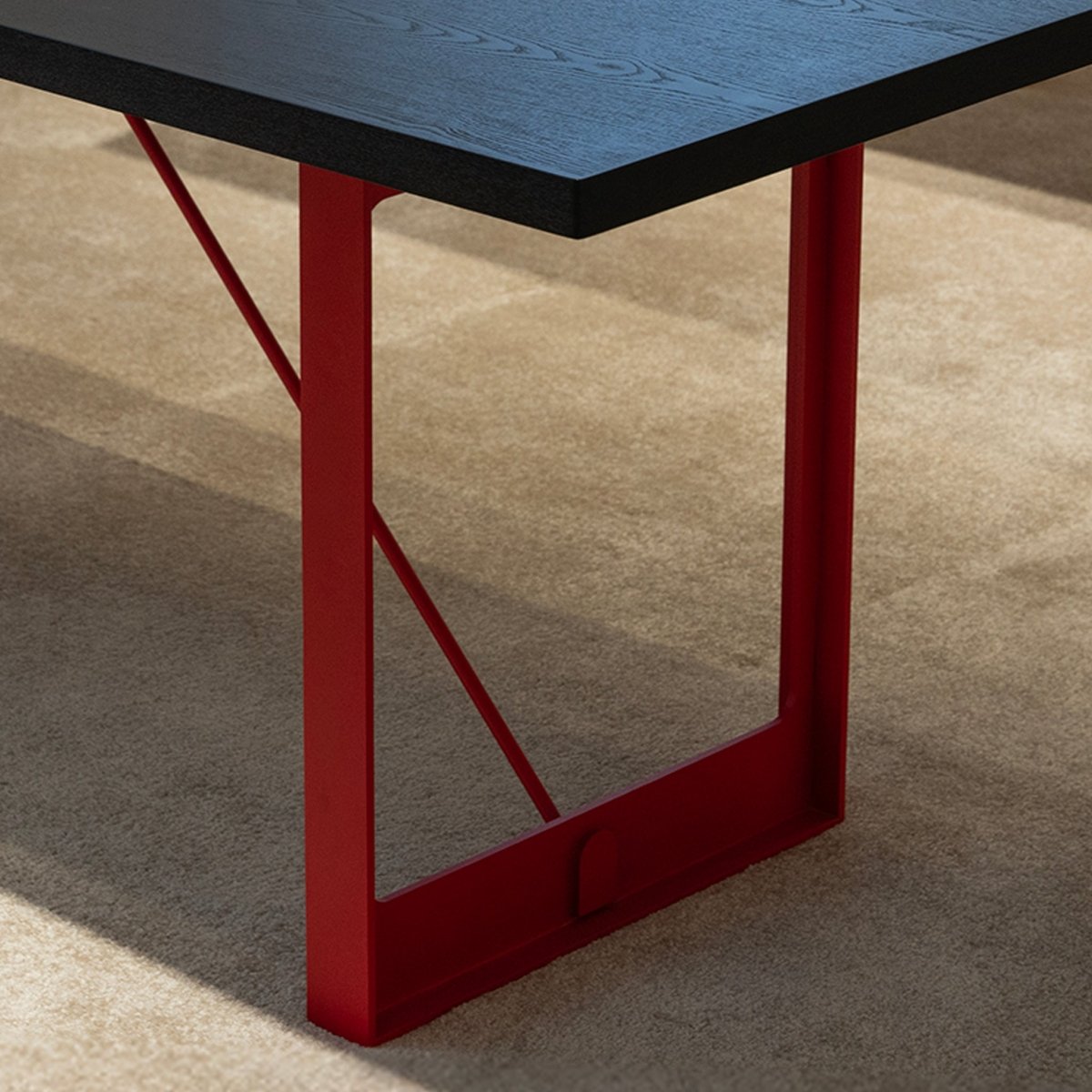 Linear Contrast Dining Table - FURNIBLE.