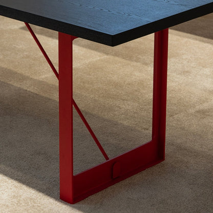Linear Contrast Dining Table - FURNIBLE.