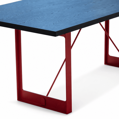 Linear Contrast Dining Table - FURNIBLE.