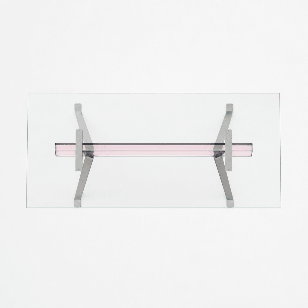 Lumi Blush Glass Dining Table - FURNIBLE.