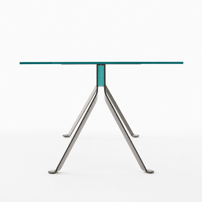 Lumi Blush Glass Dining Table - FURNIBLE.