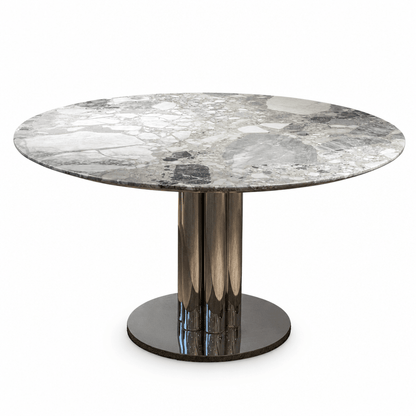 Lunar Marble Pedestal Table - FURNIBLE.