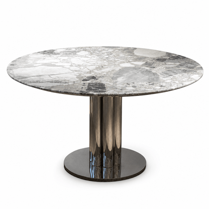 Lunar Marble Pedestal Table - FURNIBLE.