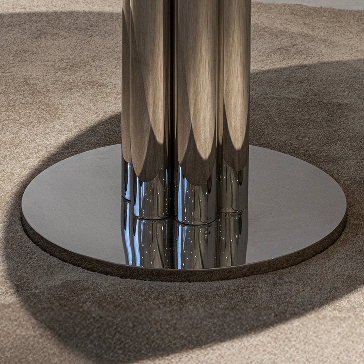 Lunar Marble Pedestal Table - FURNIBLE.