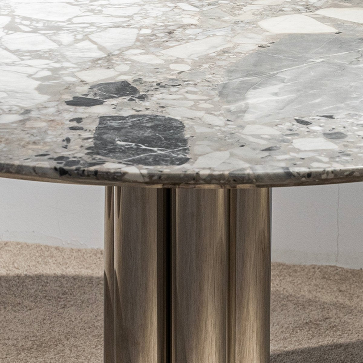 Lunar Marble Pedestal Table - FURNIBLE.