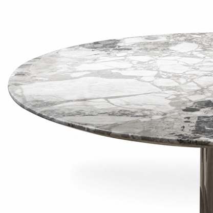 Lunar Marble Pedestal Table - FURNIBLE.