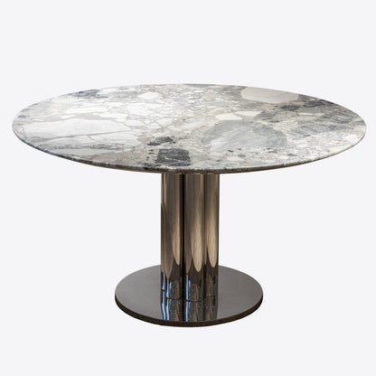 Lunar Marble Pedestal Table - FURNIBLE.