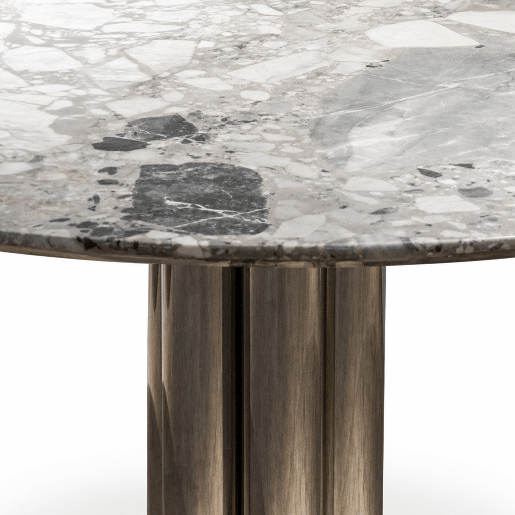 Lunar Marble Pedestal Table - FURNIBLE.