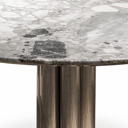 Lunar Marble Pedestal Table - FURNIBLE.