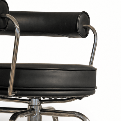 Mid-Century Chrome Swivel Chair - FURNIBLE.