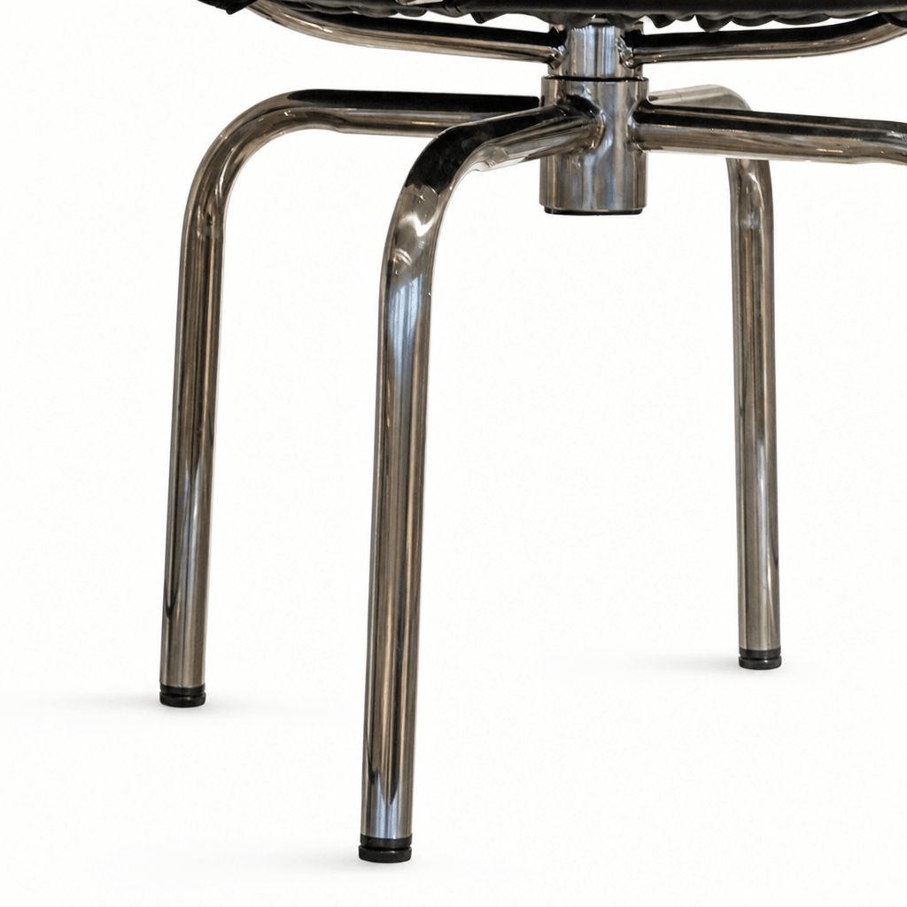 Mid-Century Chrome Swivel Chair - FURNIBLE.