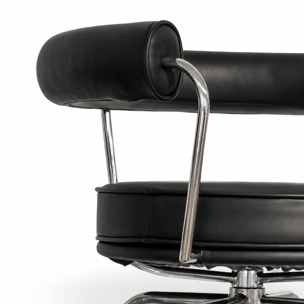 Mid-Century Chrome Swivel Chair - FURNIBLE.