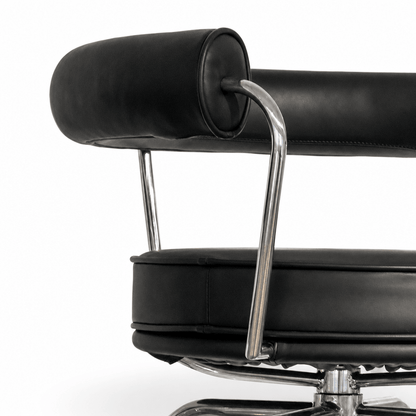 Mid-Century Chrome Swivel Chair - FURNIBLE.