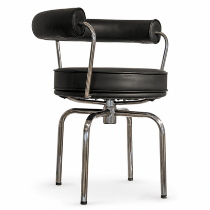 Mid-Century Chrome Swivel Chair - FURNIBLE.