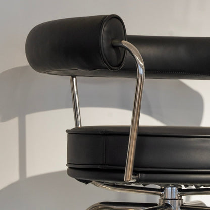 Mid - Century Chrome Swivel Chair - FURNIBLE.