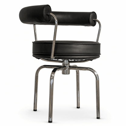 Mid-Century Chrome Swivel Chair - FURNIBLE.
