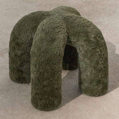 Moss Green Elemental Stool - FURNIBLE.