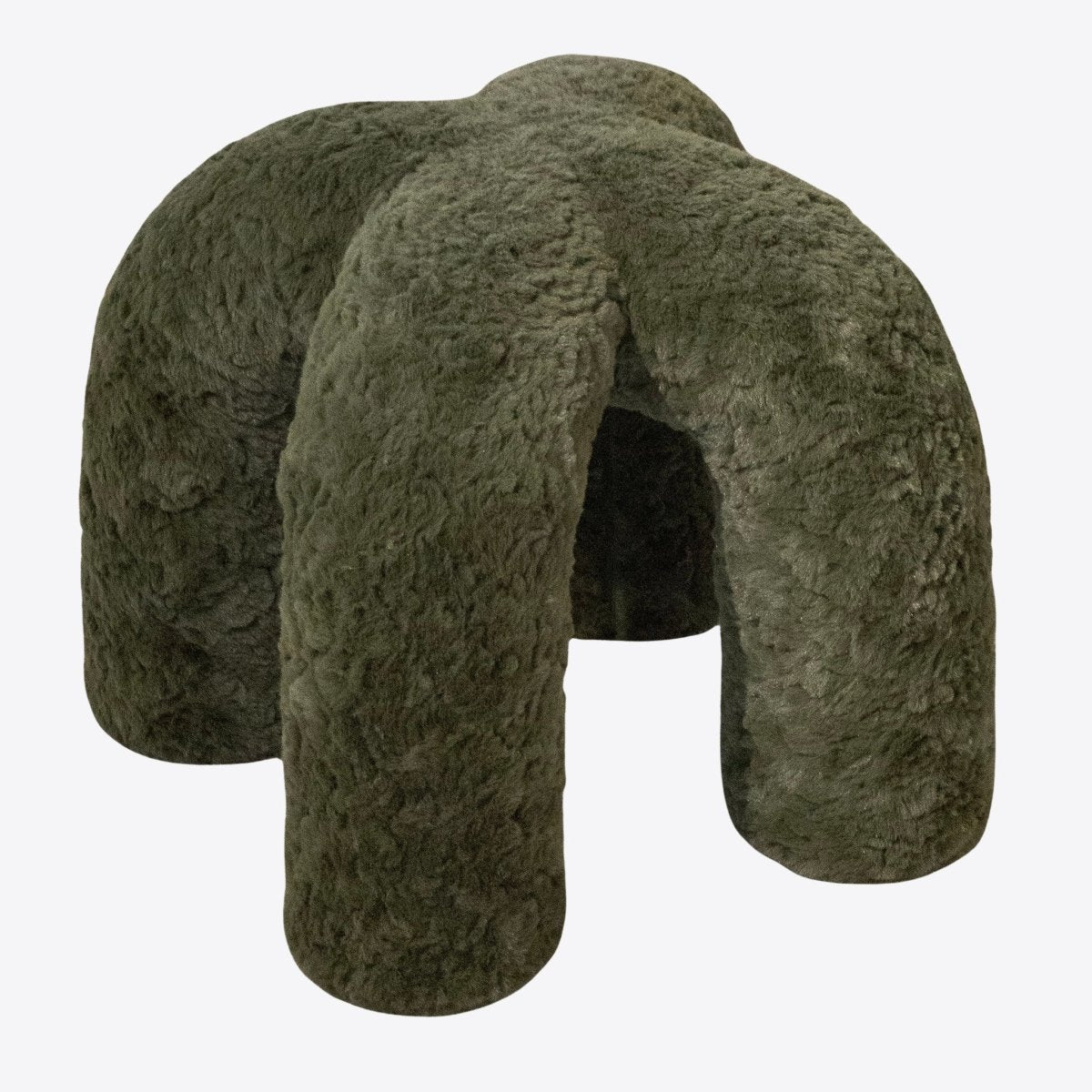 Moss Green Elemental Stool - FURNIBLE.