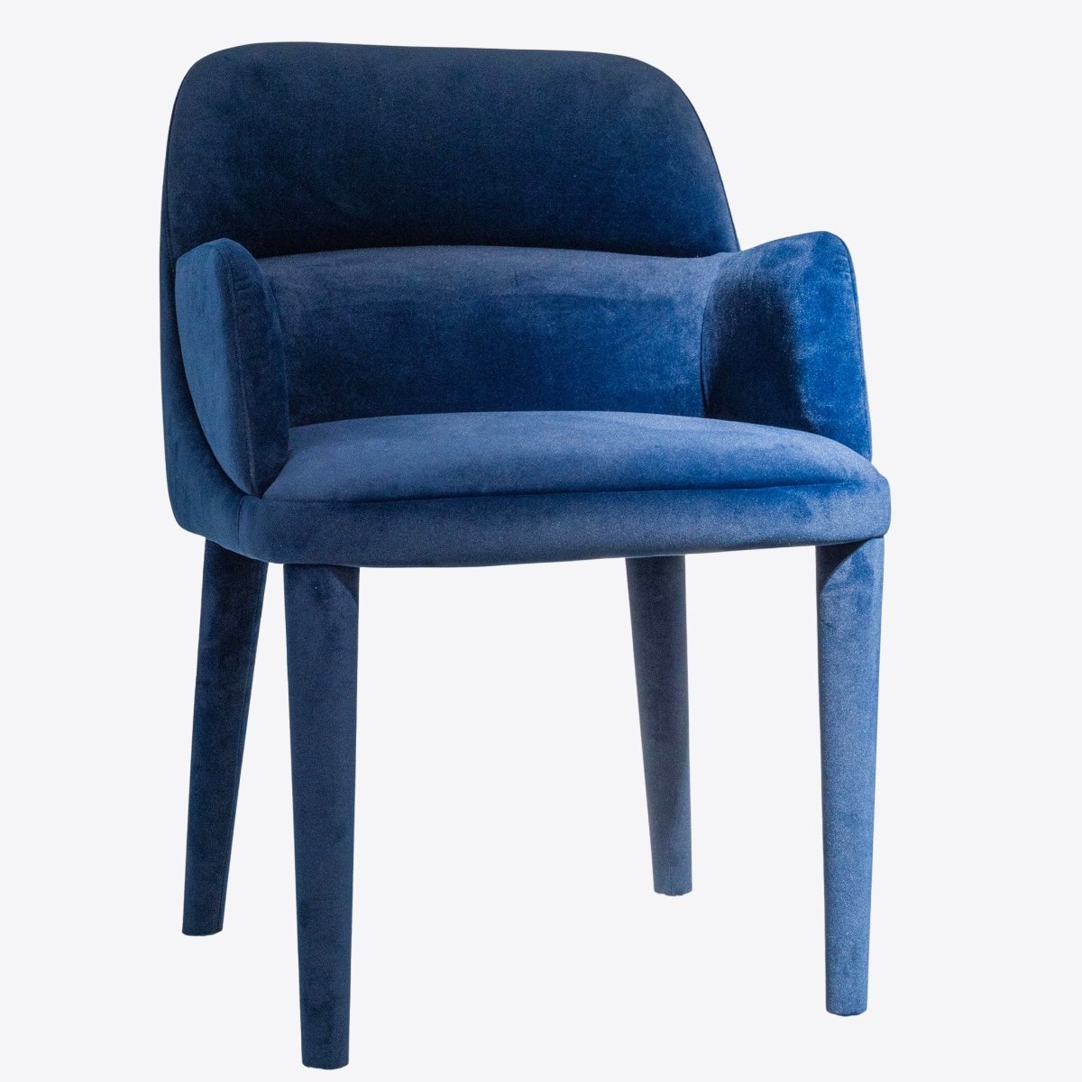 Navy Velvet Armchair - FURNIBLE.