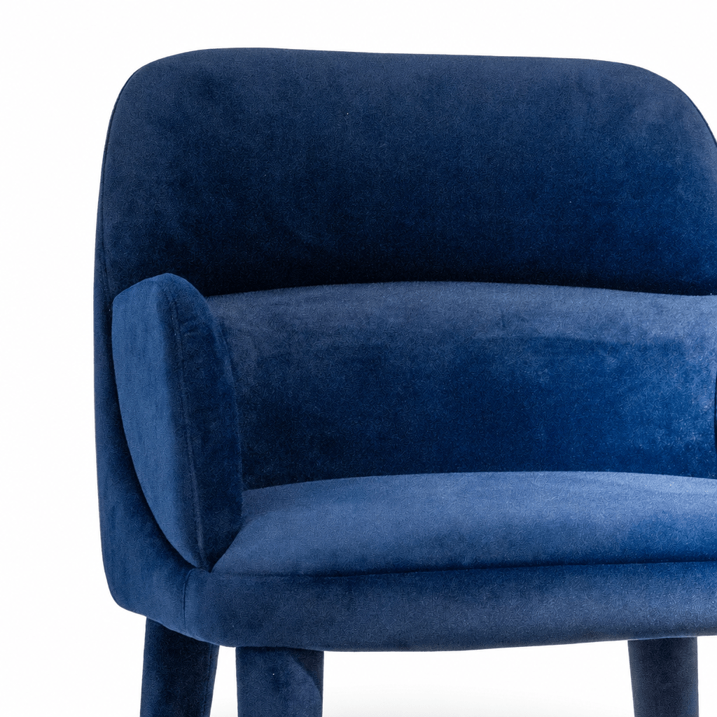Navy Velvet Armchair - FURNIBLE.