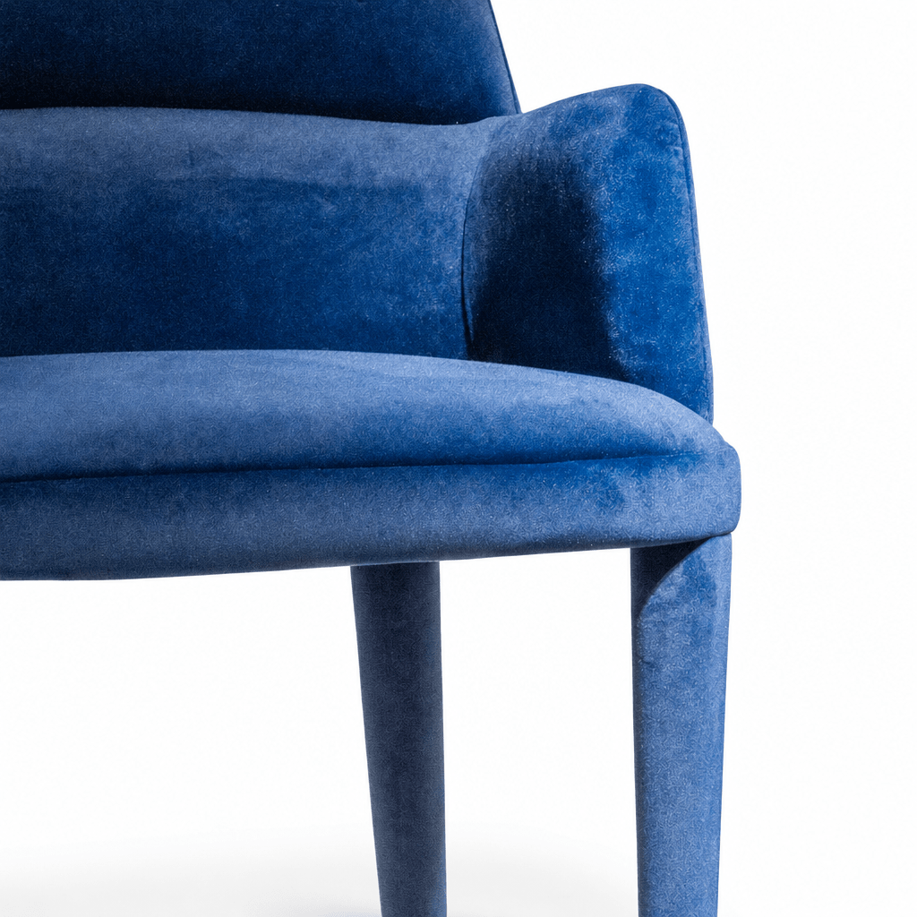 Navy Velvet Armchair - FURNIBLE.