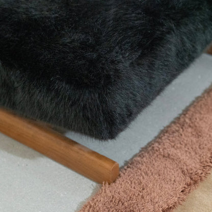 Noir Fur Lounge Chair - FURNIBLE.