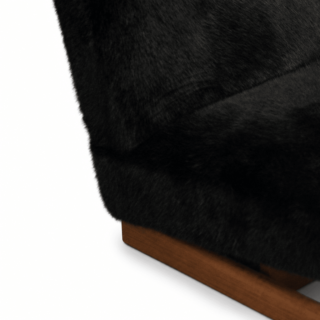 Noir Fur Lounge Chair - FURNIBLE.