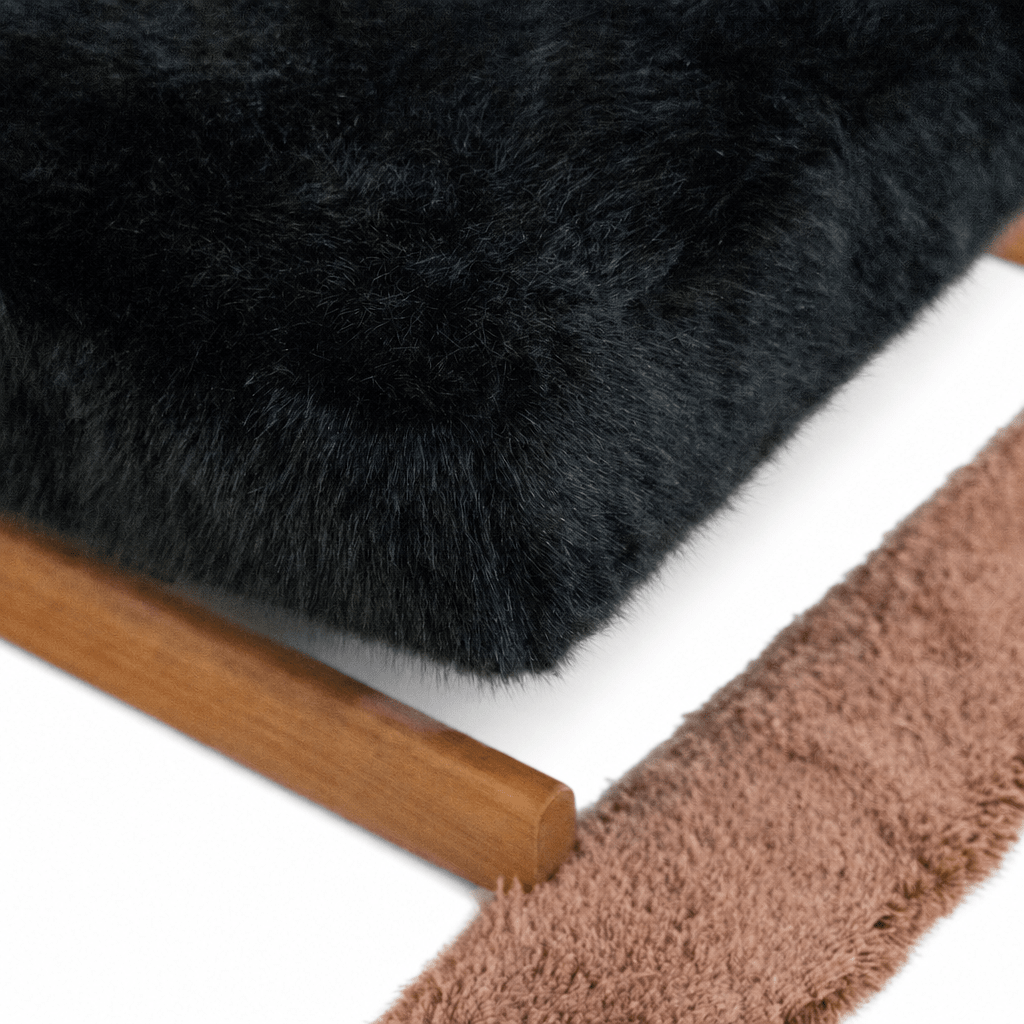 Noir Fur Lounge Chair - FURNIBLE.