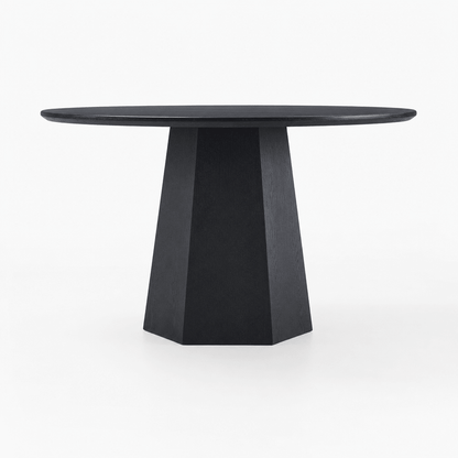 Noir Round Dining Table - FURNIBLE.