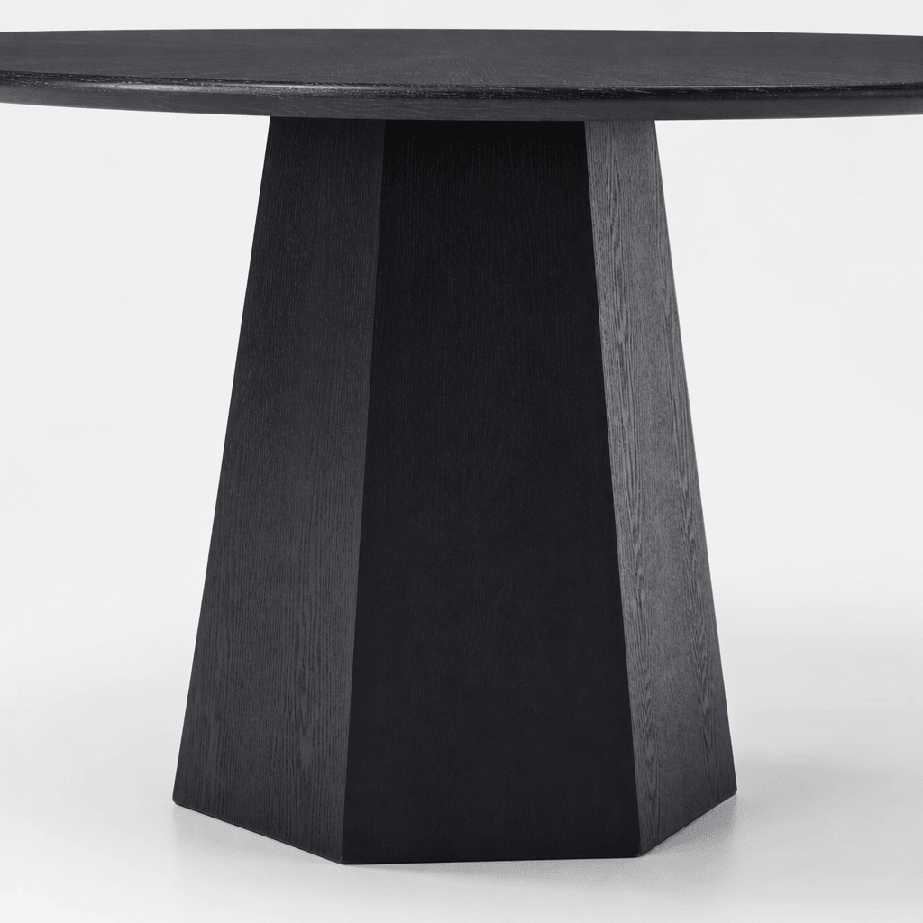 Noir Round Dining Table - FURNIBLE.