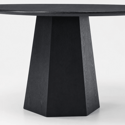 Noir Round Dining Table - FURNIBLE.