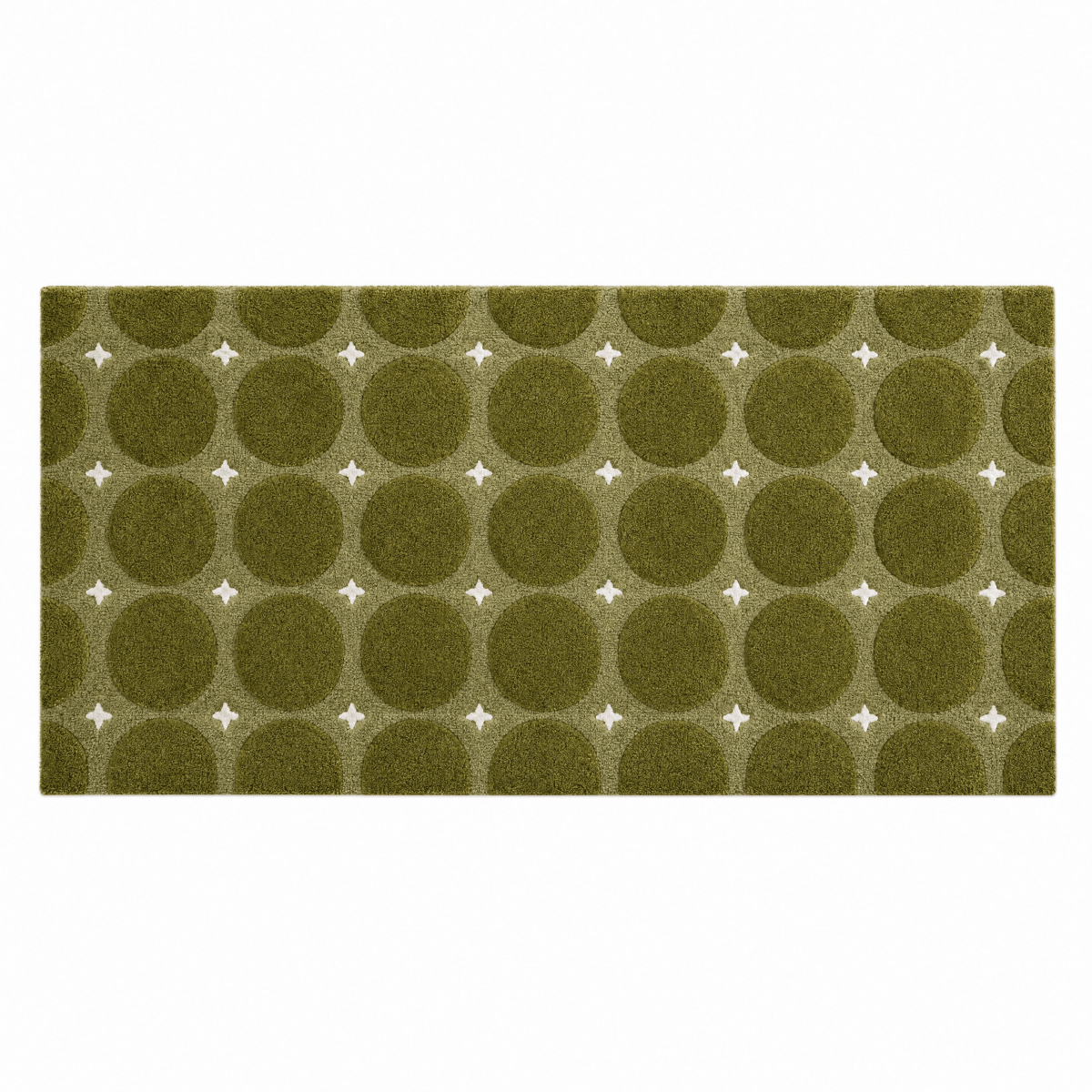 Olive Dot Runner Rug - FURNIBLE.