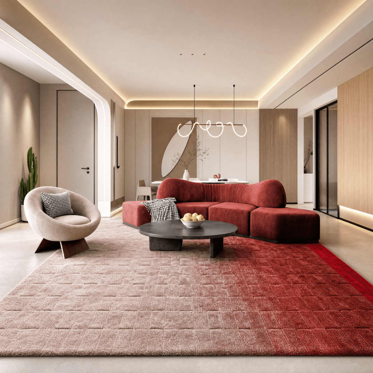 Ombre Fringe Rug - FURNIBLE.