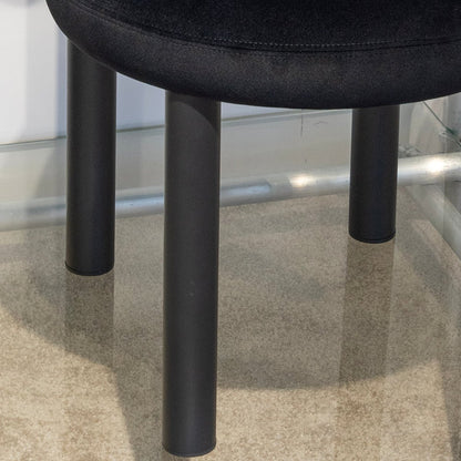 Plush Black Velvet Chair - FURNIBLE.