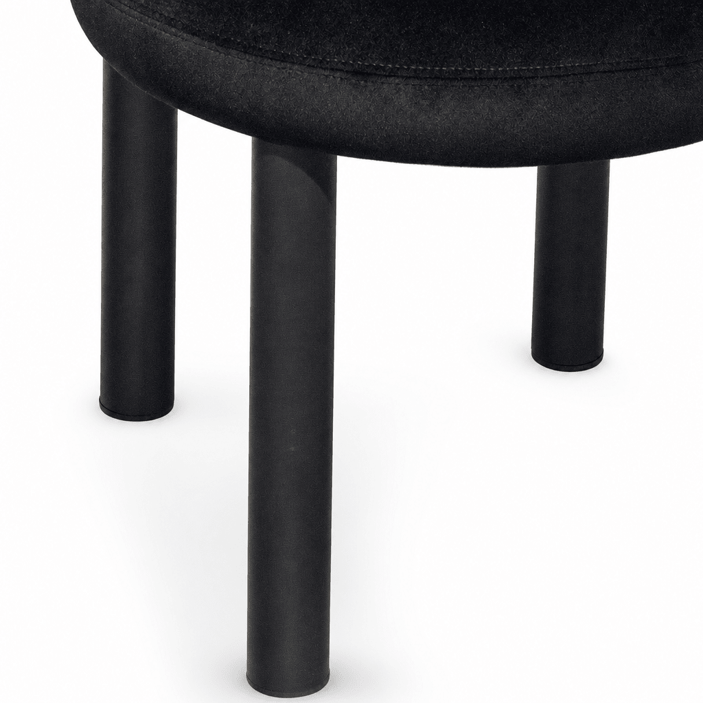 Plush Black Velvet Chair - FURNIBLE.
