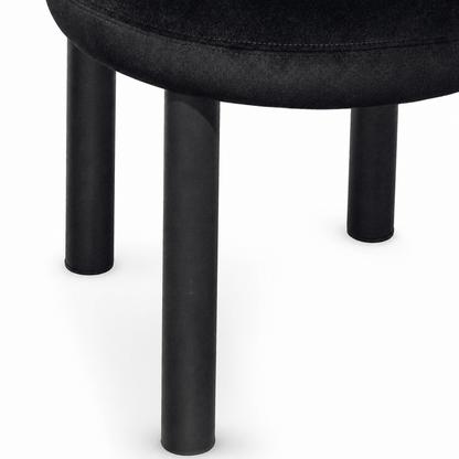 Plush Black Velvet Chair - FURNIBLE.