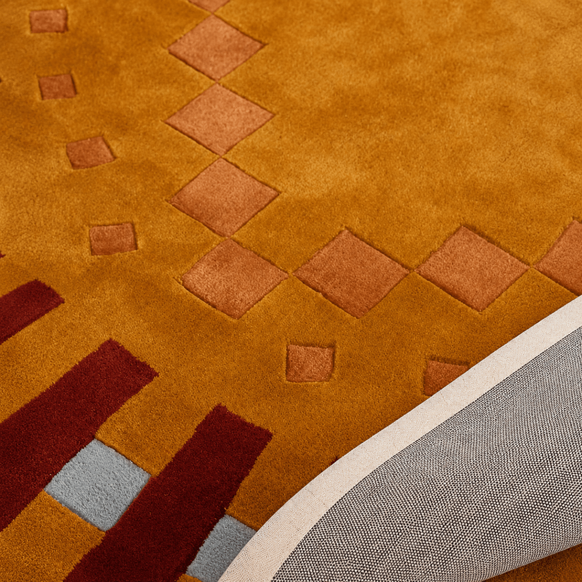 Radial Border Round Tufted Rug - FURNIBLE.