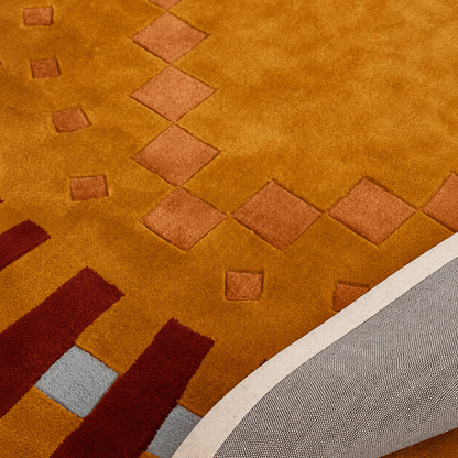 Radial Border Round Tufted Rug - FURNIBLE.
